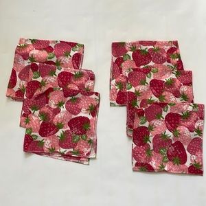 Hallie St Mary Linen Napkins with strawberries